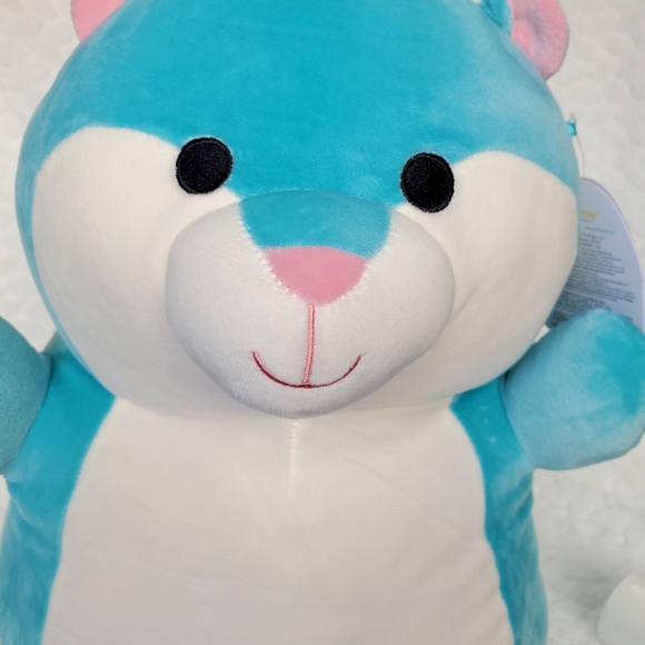 Hobart Hugmees Squishmallows 18 Inch BNWT Teal Hamster Easter Plush Toy - Picture 6 of 8